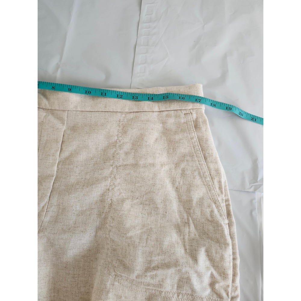 Banana Republic High-Rise Linen Blend Shorts Women's Large Beige Resort Coastal - Picture 9 of 11